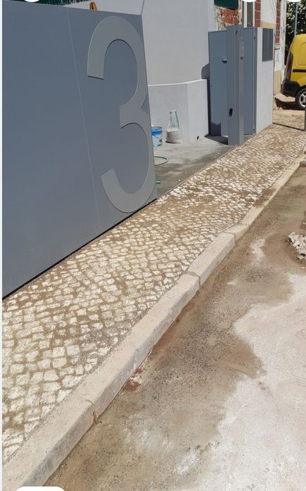 Calcada a portuguesa  pavimentos lancil asfalto
