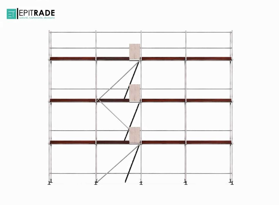 Rusztowanie elewacyjne pletak 100 m2 12 x 8,35m nowe nie używane
