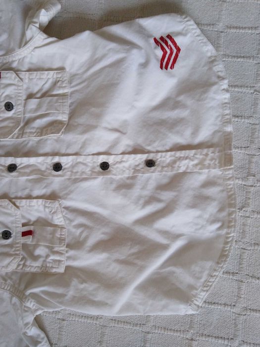 Camisa Branca Manga Curta DPam (Du Pareil au Même) 23 Meses