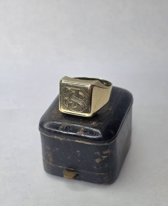 Sygnet złoty z monogramem złoto 333