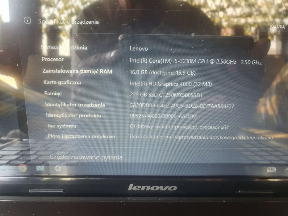 Laptop Lenovo G580 i5 -braki