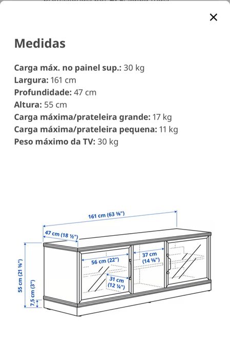 Móvel de TV - Lanesund - IKEA
