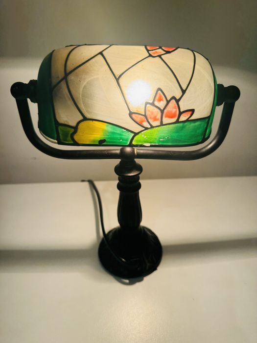 Lampa witrażowa biurkowa