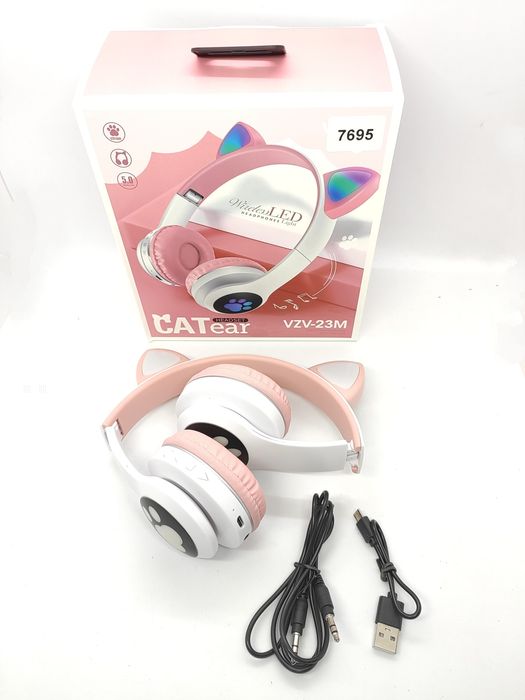 Беспроводные наушники VZV-23М с кошачьими ушками LED подсветкой