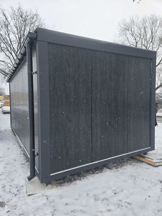 Kontener usługowo-handlowy drewnopodobny 100mm NOWY od ręki