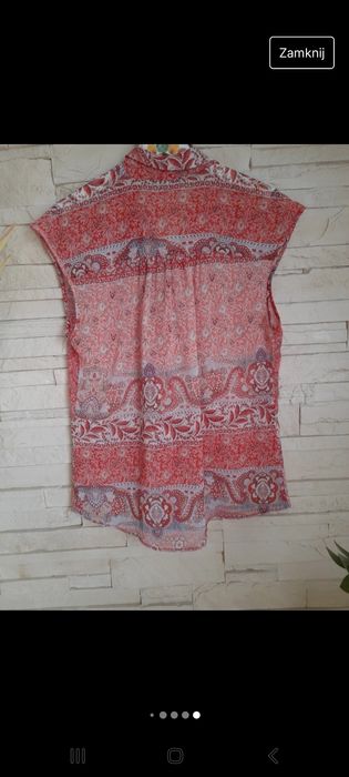 Cienka burgundowa bluzka letnia r.L/40