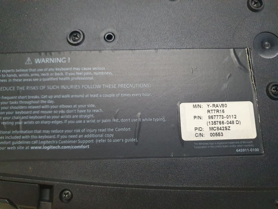 Клавиатура Logitech MX 5000 Wave Wireless Y-RAV80