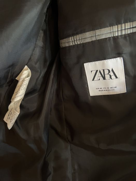 Elegancki garnitur ZARA MAN – szary w kratę