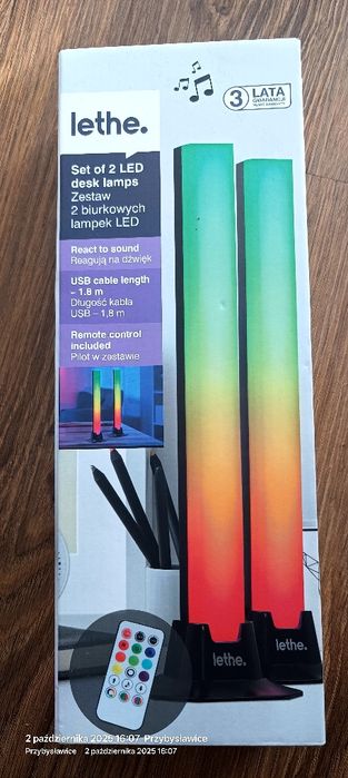 Zestaw 2 lampek biurkowych LED nowy