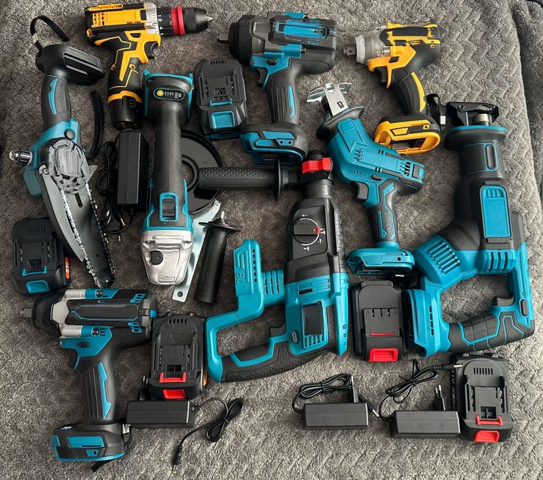 Klucz udarowy Wiertarko wkretarka NOWA z bateria i akcesoriami