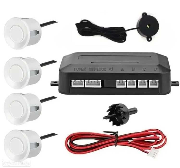Sensores de Estacionamento + Buzzer - Preto / Branco / Cinzento