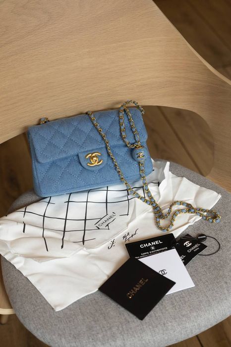 Сумочка Шанель , жіноча сумочка , джинсова сумочка Шанель , Нова сумка