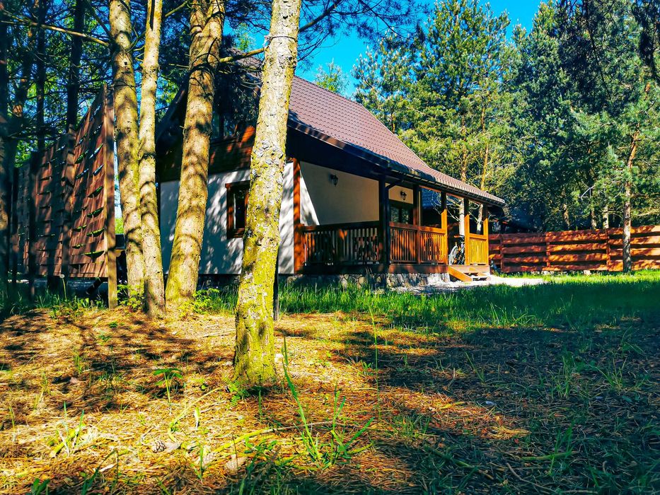 Dom kominek Bania Jacuzzi noclegi Mazury Promocja domek jezioro