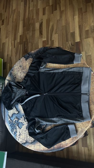 Bluza z kapturem, L, czarna, szara