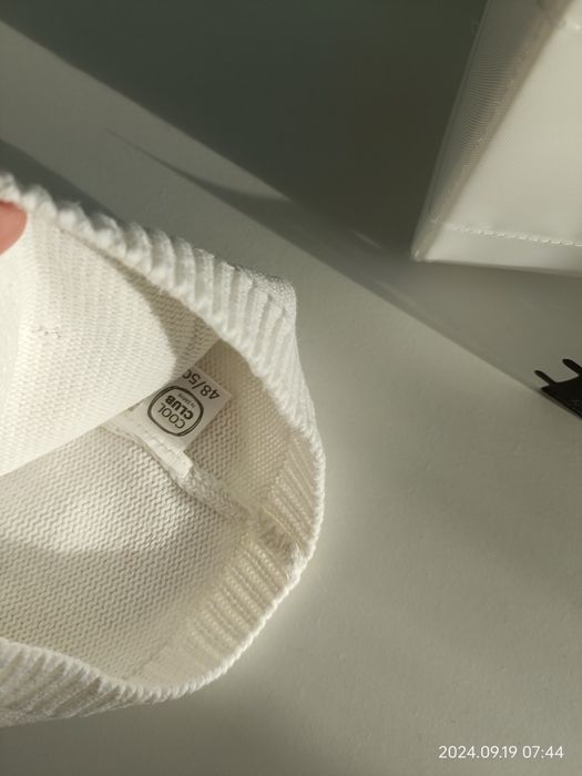 Czapka dzianinowa 48/50 z aplikacją Śliczna