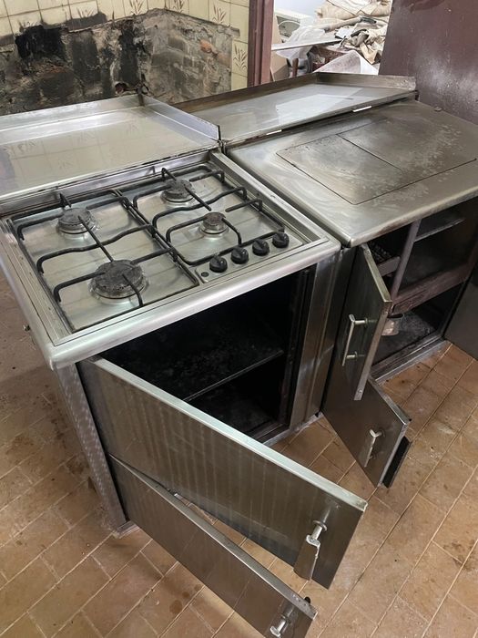 Fogão de lenha e gás