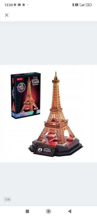 Puzzle 3D Wieża Eiffla LED