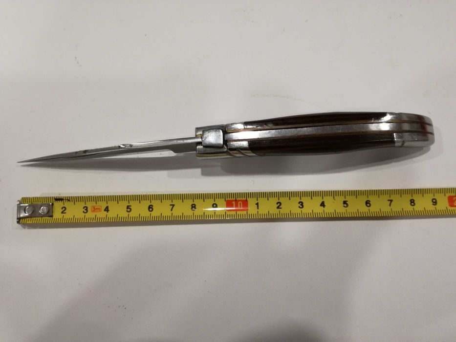 Canivete de Coleção Usado Tipo Laguiole - Cabo Madeira e Metal