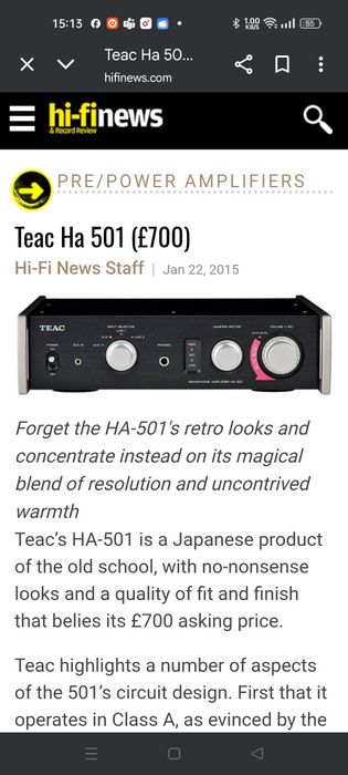 Amplificador de auscultadores TEAC HA-501