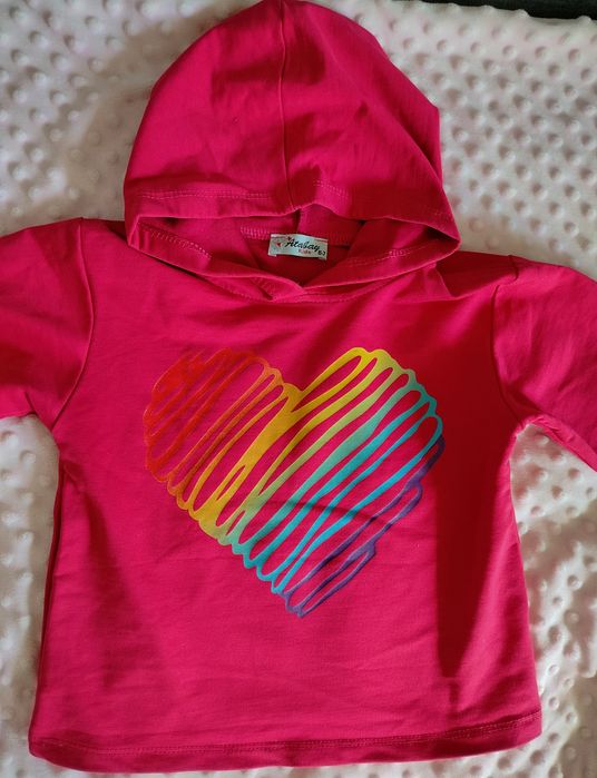 Bluza z kapturem dla dziewczynki 5-6 lat