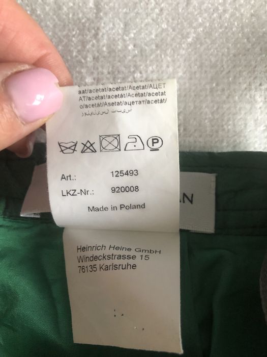 Zielona jedwabna spodniczka mini