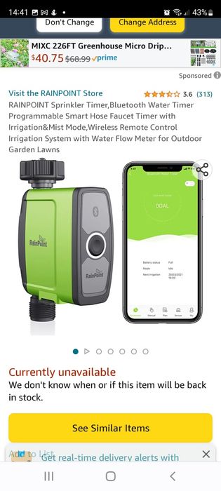 Sterownik nawadniania rainpoint 1-strefowy z bluetooth nowy