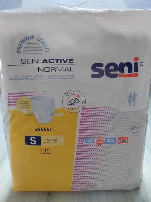 Pieluchomajtki Seni Active Normal, majtki chłonne, rozmiar S, 1 sztuka