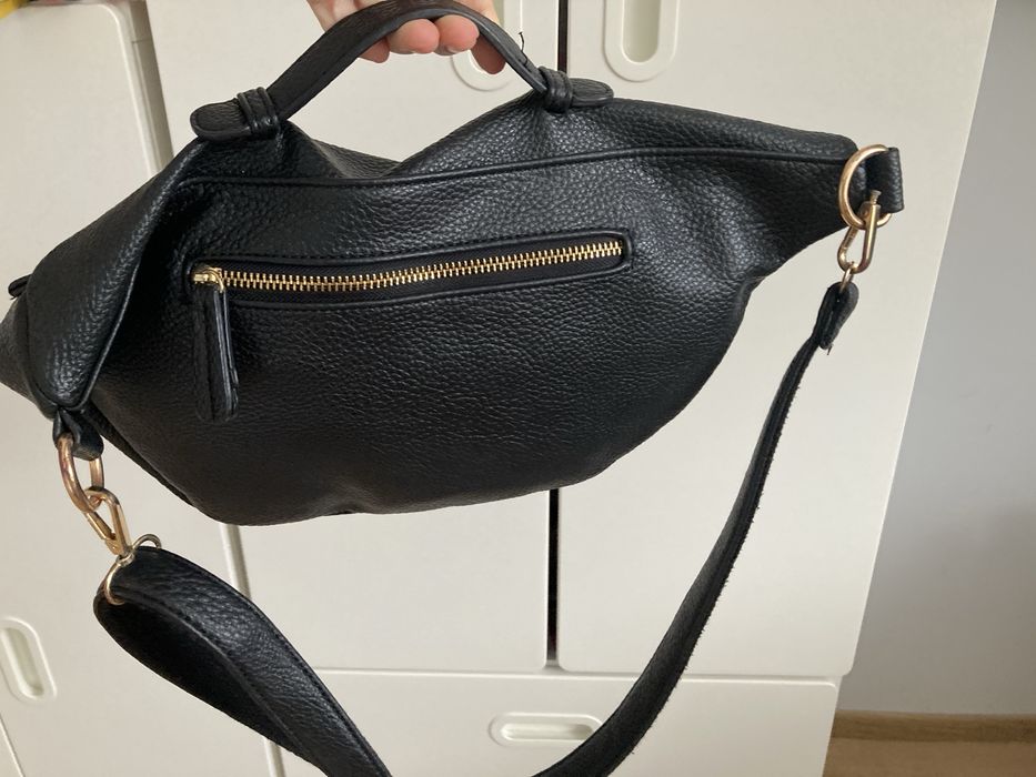 Pojemna Nerka Damska Skóra Ekologiczna Peterson czarna