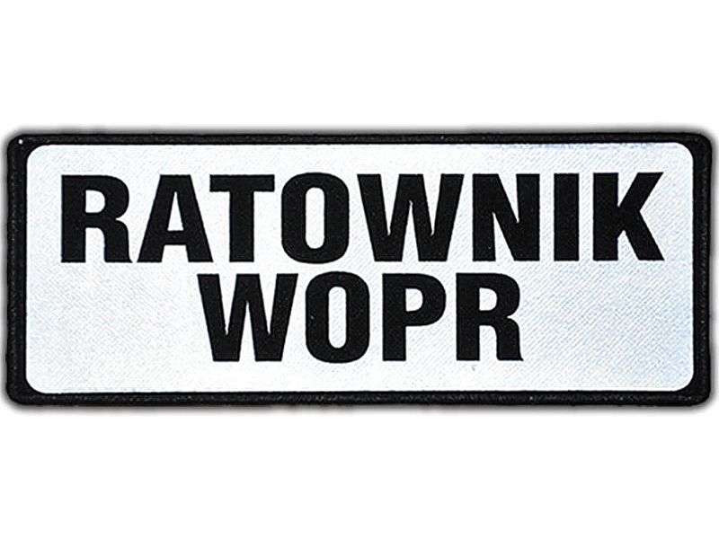 Emblemat RATOWNIK WOPR odblaskowy na rzepie 13 x 5 cm NOWY