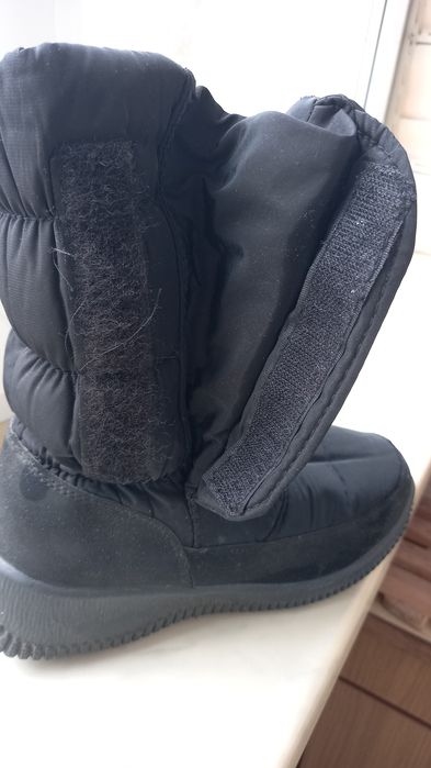 Черевики Сапоги дутыши черные 24-24,5