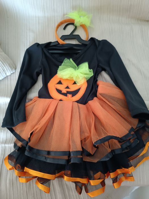 Disfarce de  abóbora bebé Halloween
