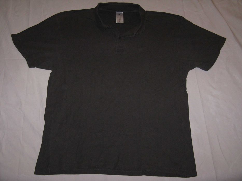 koszulka polo robocza szara B&C XXL 2XL duża bawełna klata 126cm