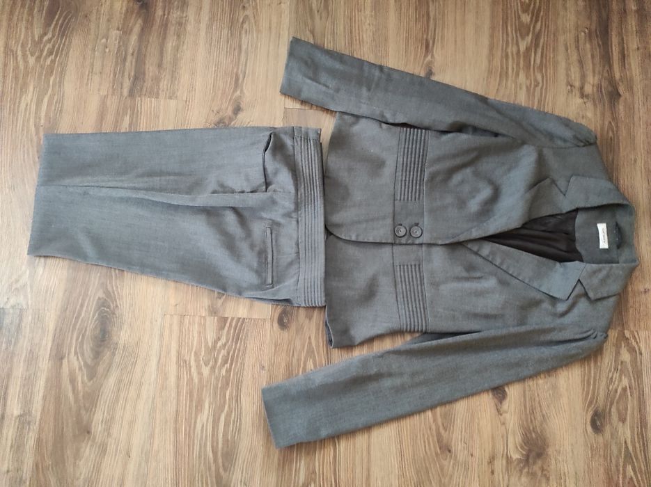 Marynarka żakiet damski spodnie damskie garsonka komplet roz 38 Orsay