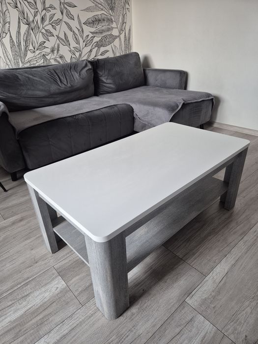 Stolik kawowy,stolik szary z białym blatem FLOT 12 ,Agata meble , st