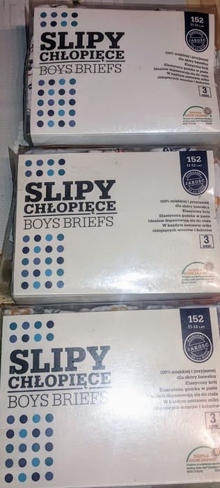 Slipy chłopięce bawełniane