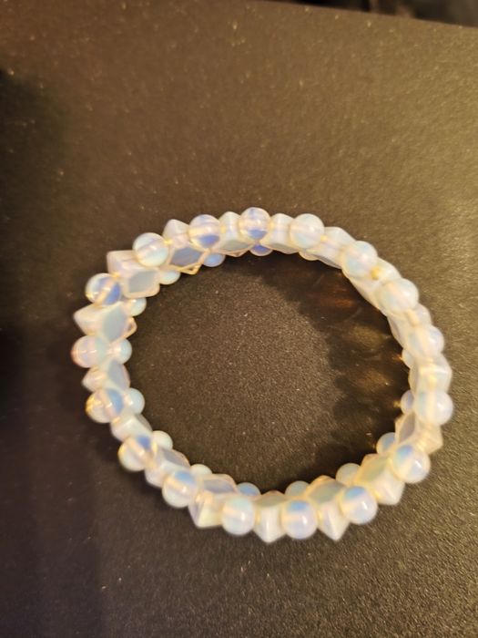 Сережки, браслет, буси місячний камінь