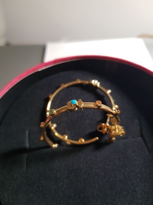 Argolas Tous prata vermeil com gemas