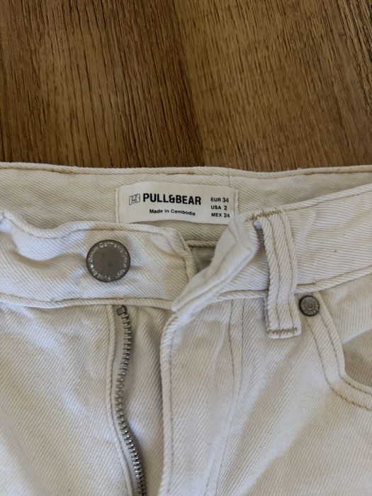 Джинси палацо молочні pull&bear