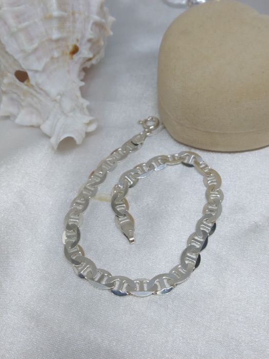 Piękna srebrna bransoletka splot Gucci, srebro 925, dł. 19 cm