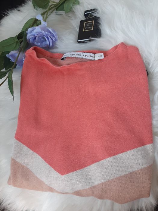 Sweter bluzka kolorowa casual do pracy bawełna 100%  &other stories el