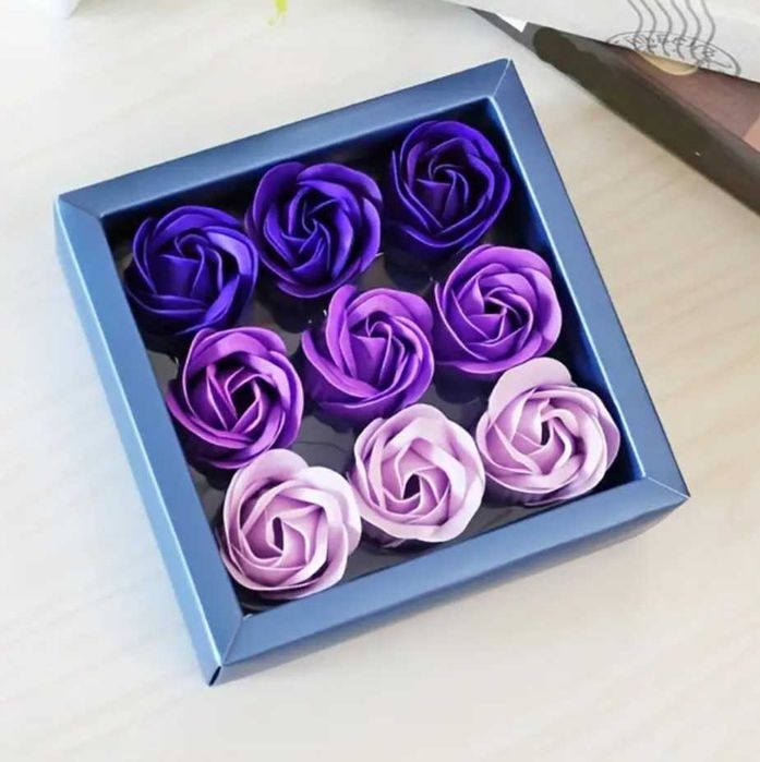 Róże mydlane flower box prezent urodziny