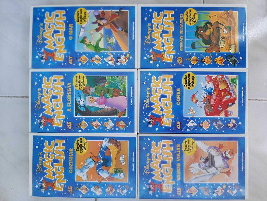 Livros e cassetes - Disney's Magic English