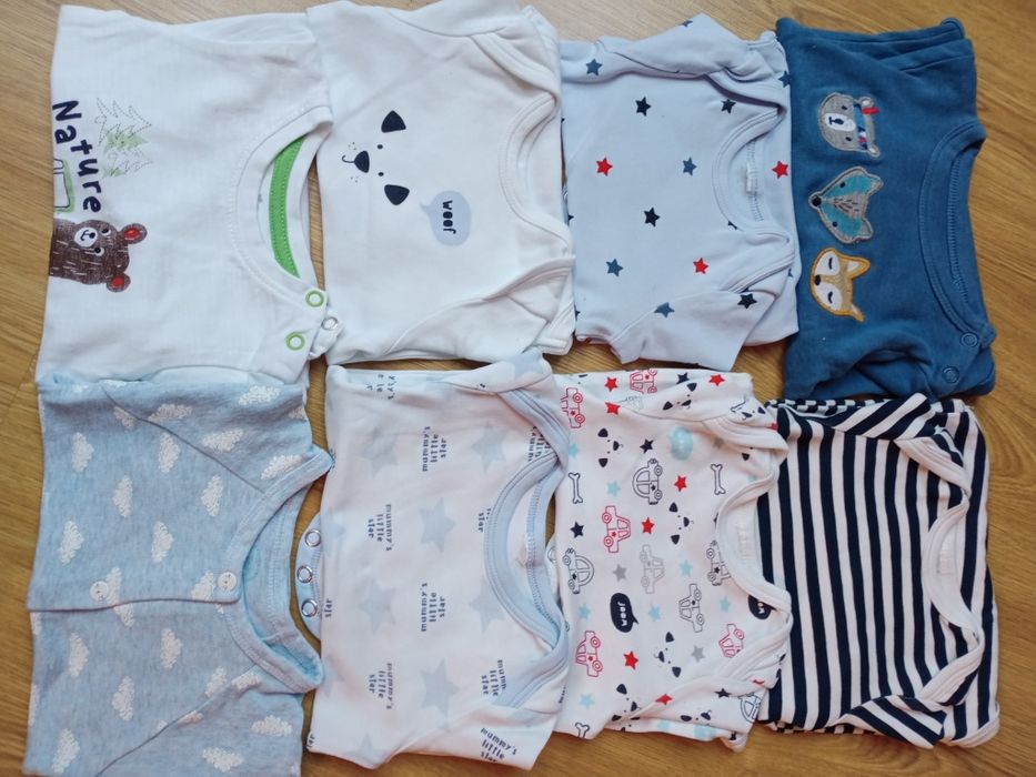 Zestaw 7 body i bluzeczka w rozmiarze 68
