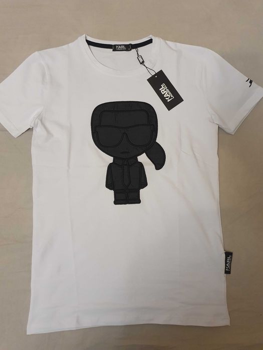 NOWA koszulka Karl Lagerfeld M XL t-shirt ikonik piękny na prezent