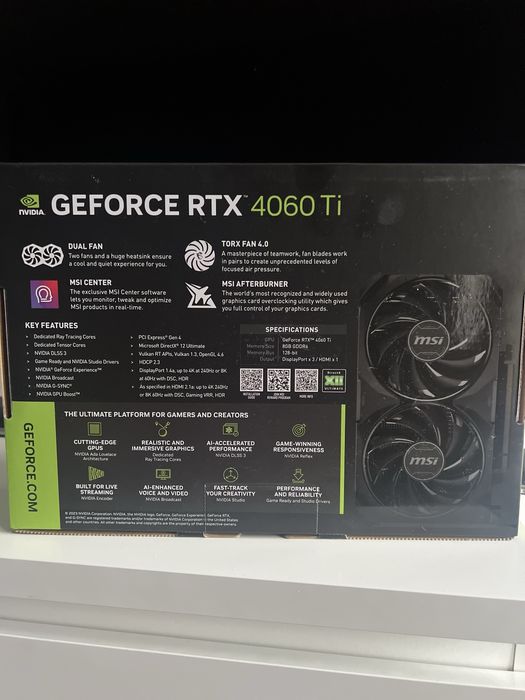 MSI RTX 4060Ti 8GB