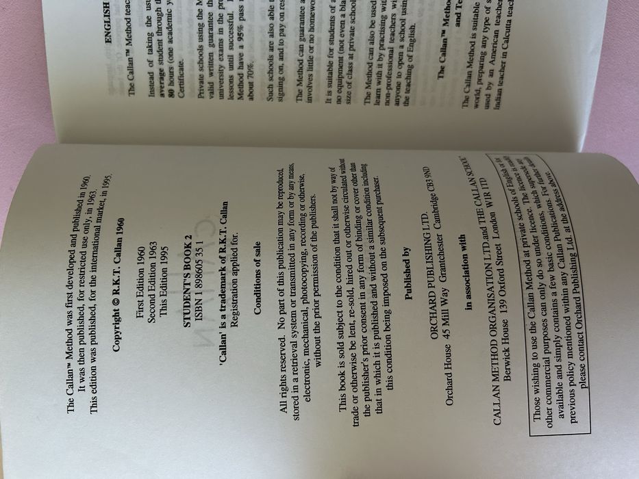 Książka do angielskiego Callan Method Student’s Book 2