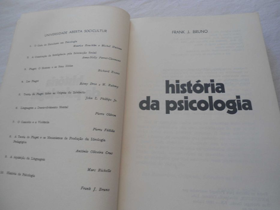 História da Psicologia por Frank J.Bruno