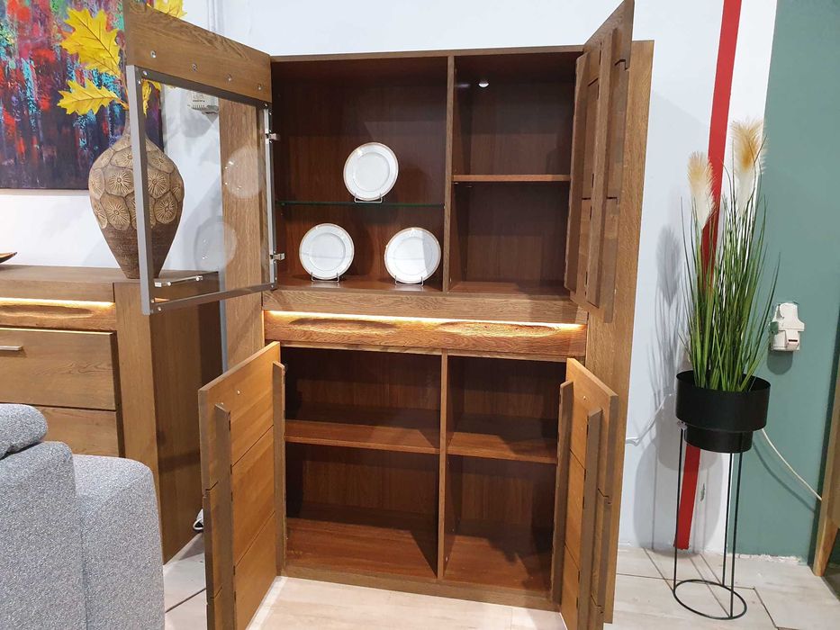 Witryna 4-drzwiowa Typ 15  Szynaka Meble dąb rustical Promocja