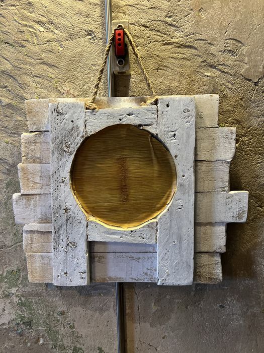 Espelho de Parede Rústico em Madeira Reciclada / Decoração Boho