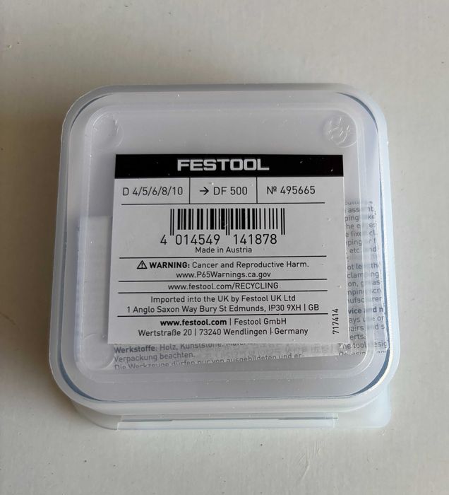 Conjunto de Fresas Festool Domino DF 500 (4 Peças)